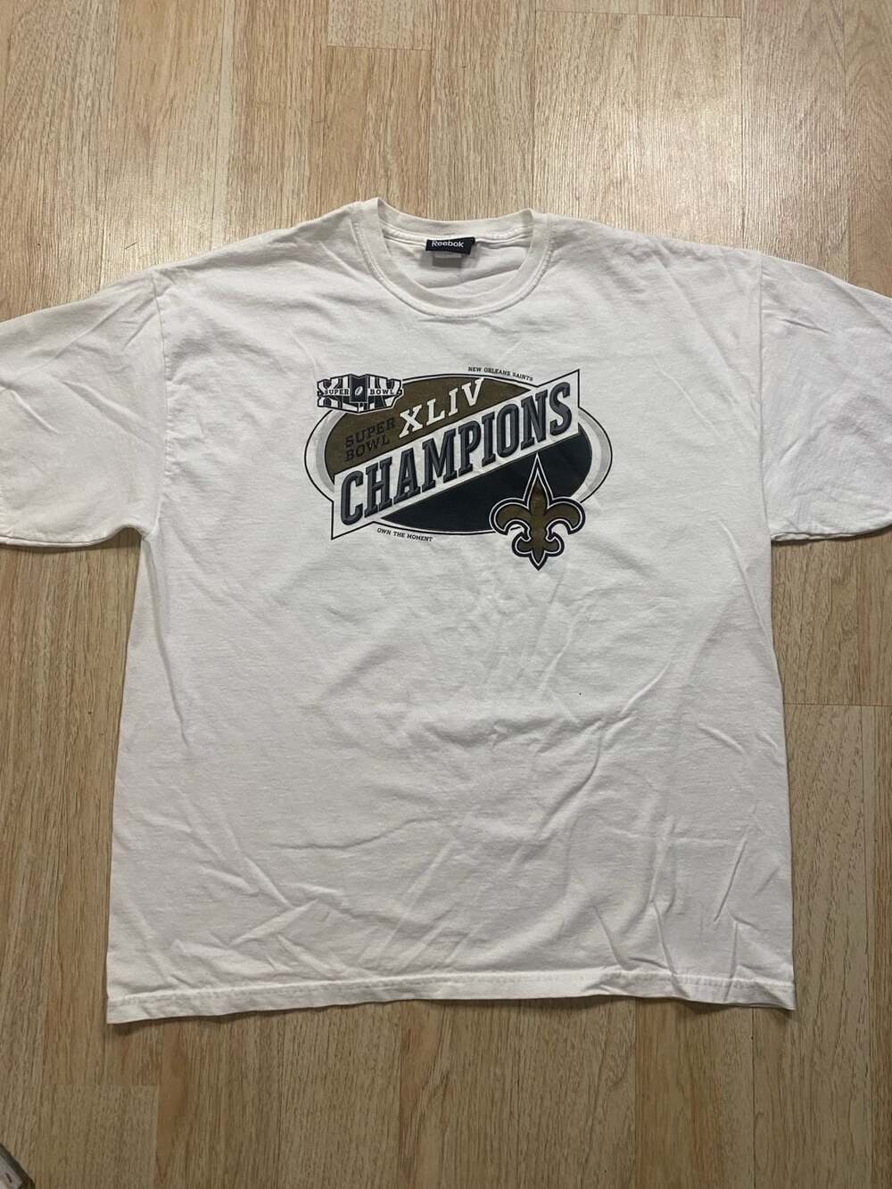 Reebok New Orleans Saints Super Bowl XLIV Champions T-Shirt Size Large
